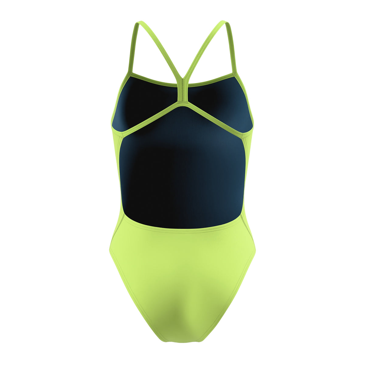 Green - Back - Speedo Womens-Ladies 2.0 Solid V-Cut One Piece Swimsuit