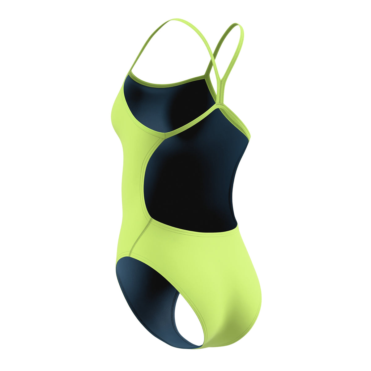 Green - Lifestyle - Speedo Womens-Ladies 2.0 Solid V-Cut One Piece Swimsuit