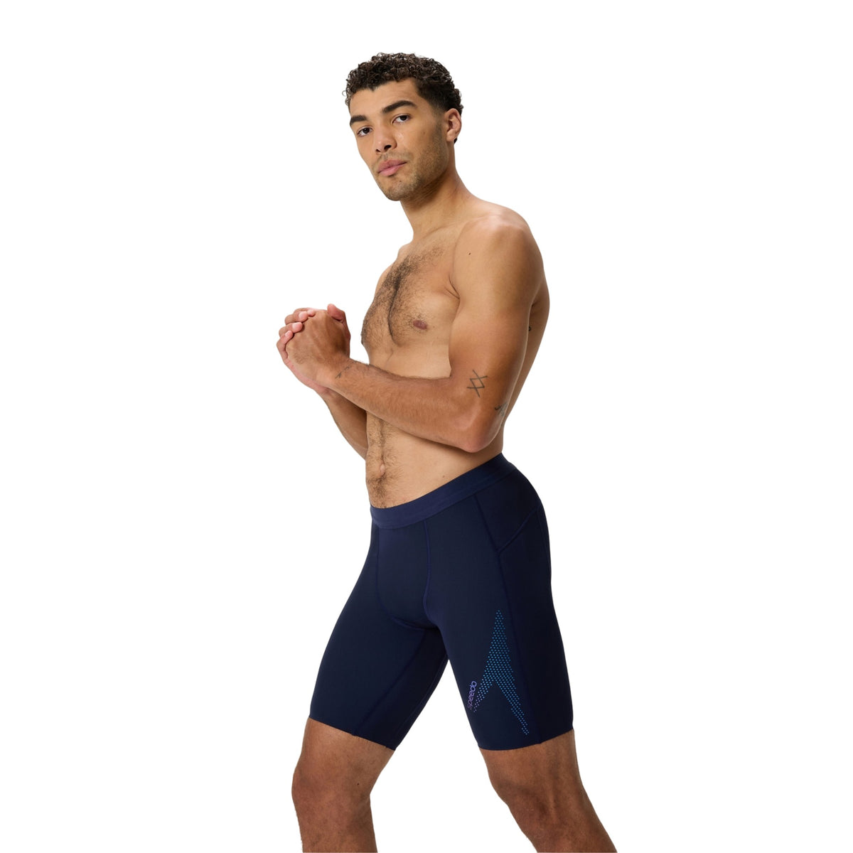 Navy - Pack Shot - Speedo Mens Boom Solid Endurance+ Swimming Trunks