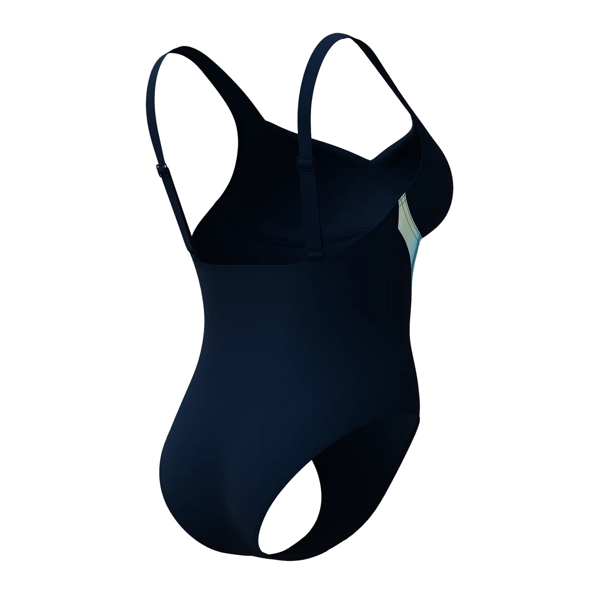 Navy - Back - Speedo Womens-Ladies Lunaelustre Printed Shaping One Piece Swimsuit