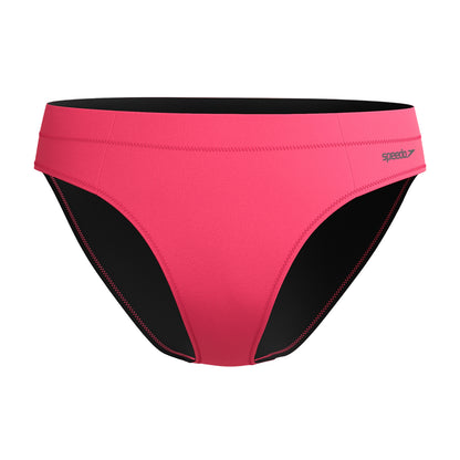 Pink - Front - Speedo Womens-Ladies Solid Bikini Bottoms