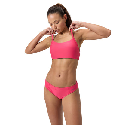 Pink - Lifestyle - Speedo Womens-Ladies Solid Bikini Bottoms