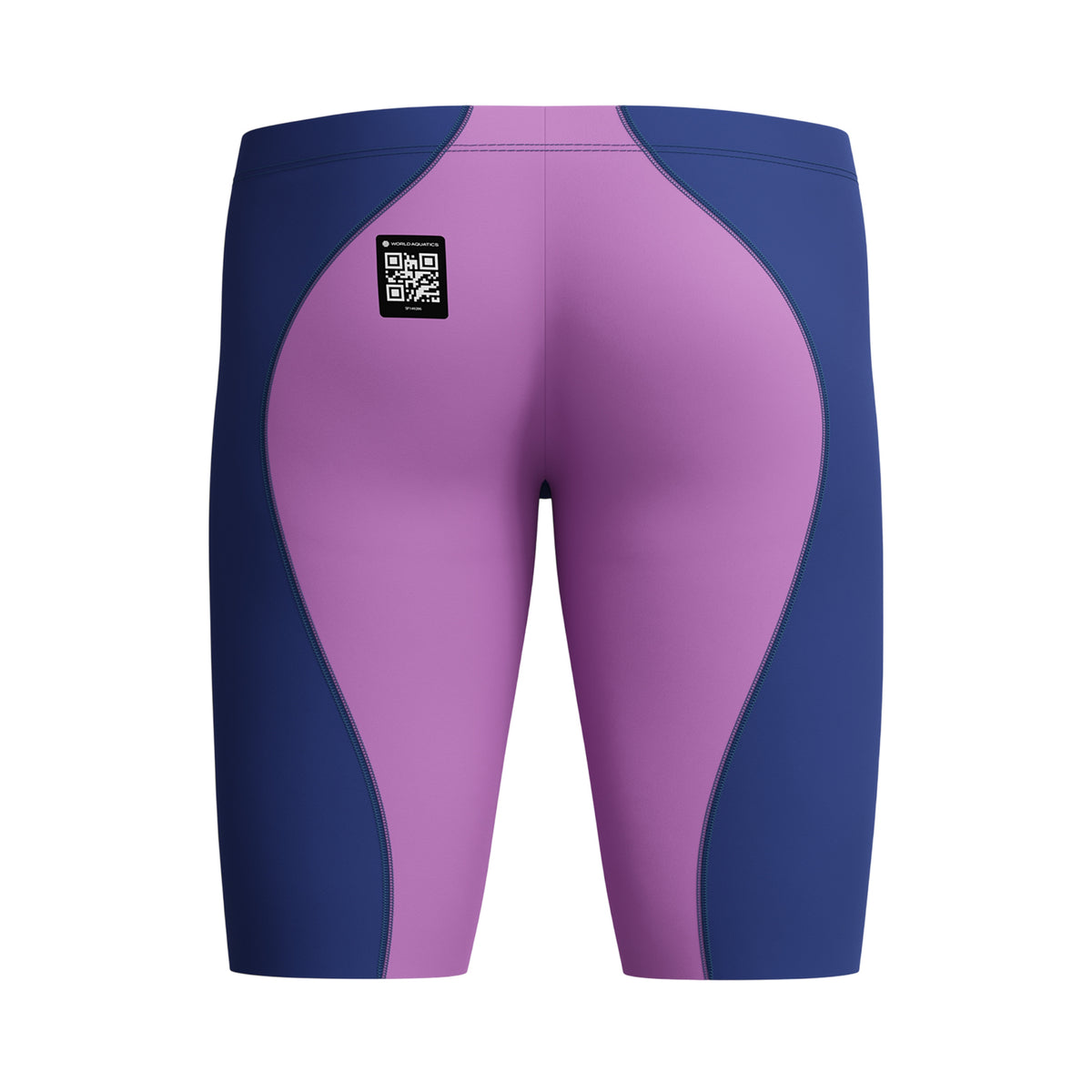 Navy-Bright Purple - Back - Speedo Mens Fastskin LZR Ignite Jammer Shorts
