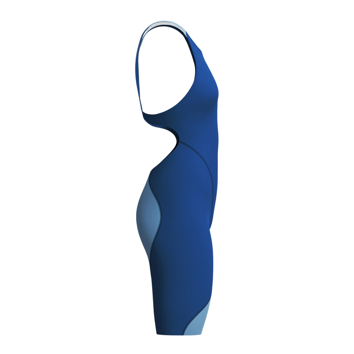 Blue - Side - Speedo Womens-Ladies Fastskin LZR Ignite One Piece Swimsuit