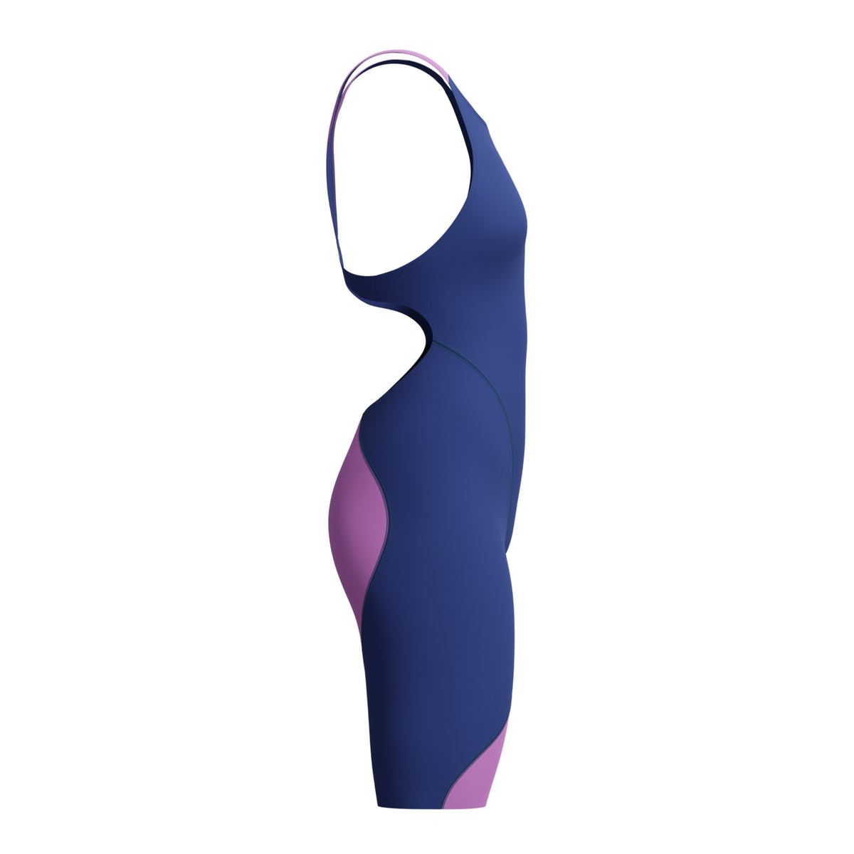 Navy - Side - Speedo Womens-Ladies Fastskin LZR Ignite One Piece Swimsuit