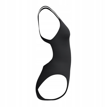 Black - Side - Speedo Womens-Ladies Solid Endurasoft Leaderback One Piece Swimsuit