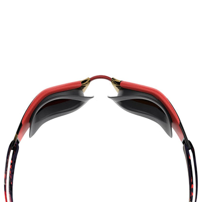 Black-Red - Lifestyle - Speedo Unisex Adult Fastskin Hyper Elite Mirrored Swimming Goggles