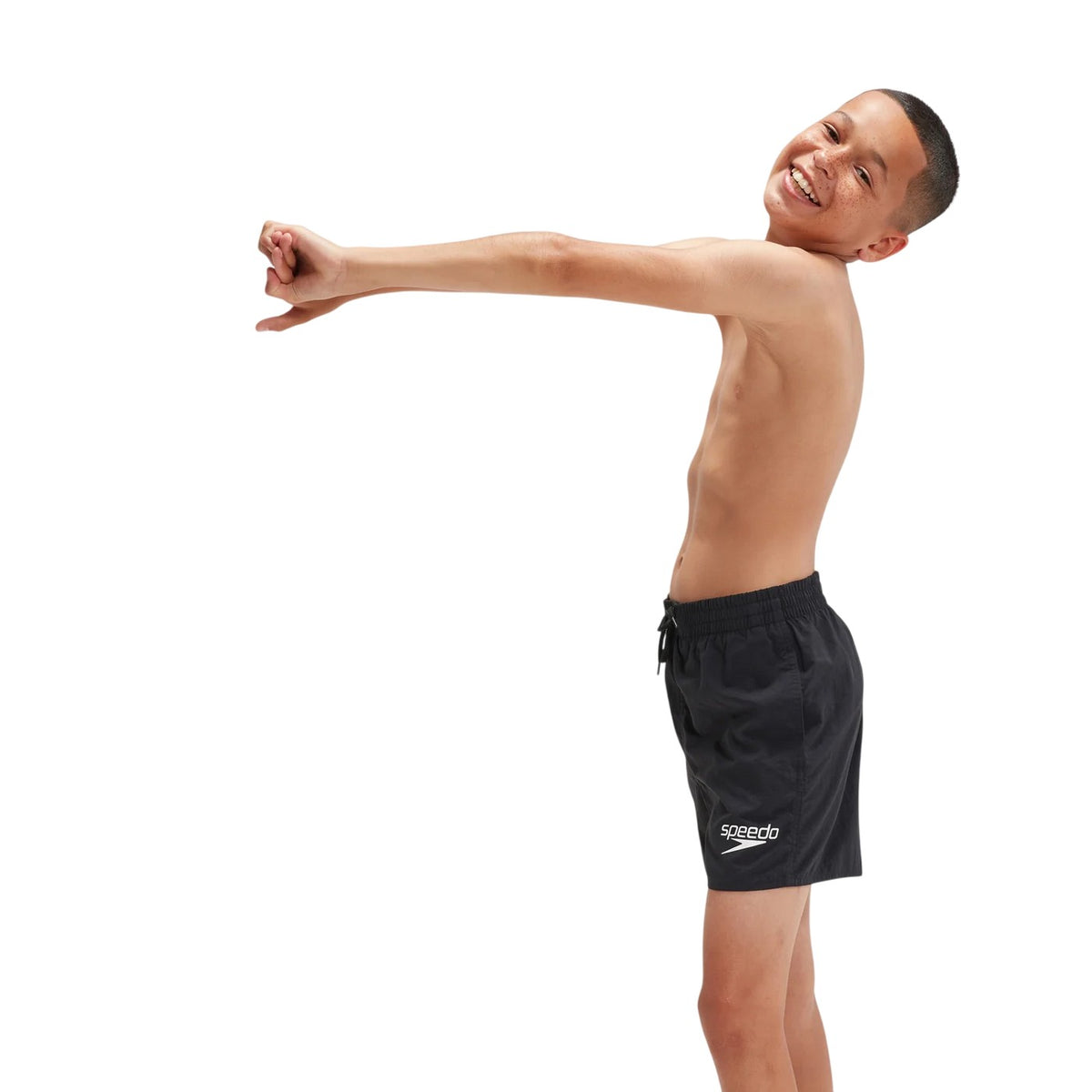 Black - Pack Shot - Speedo Boys Essentials Swim Shorts