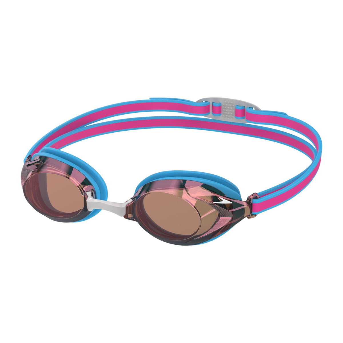 Blue - Back - Speedo Childrens-Kids Vanquisher 3.0 Mirror Swimming Goggles