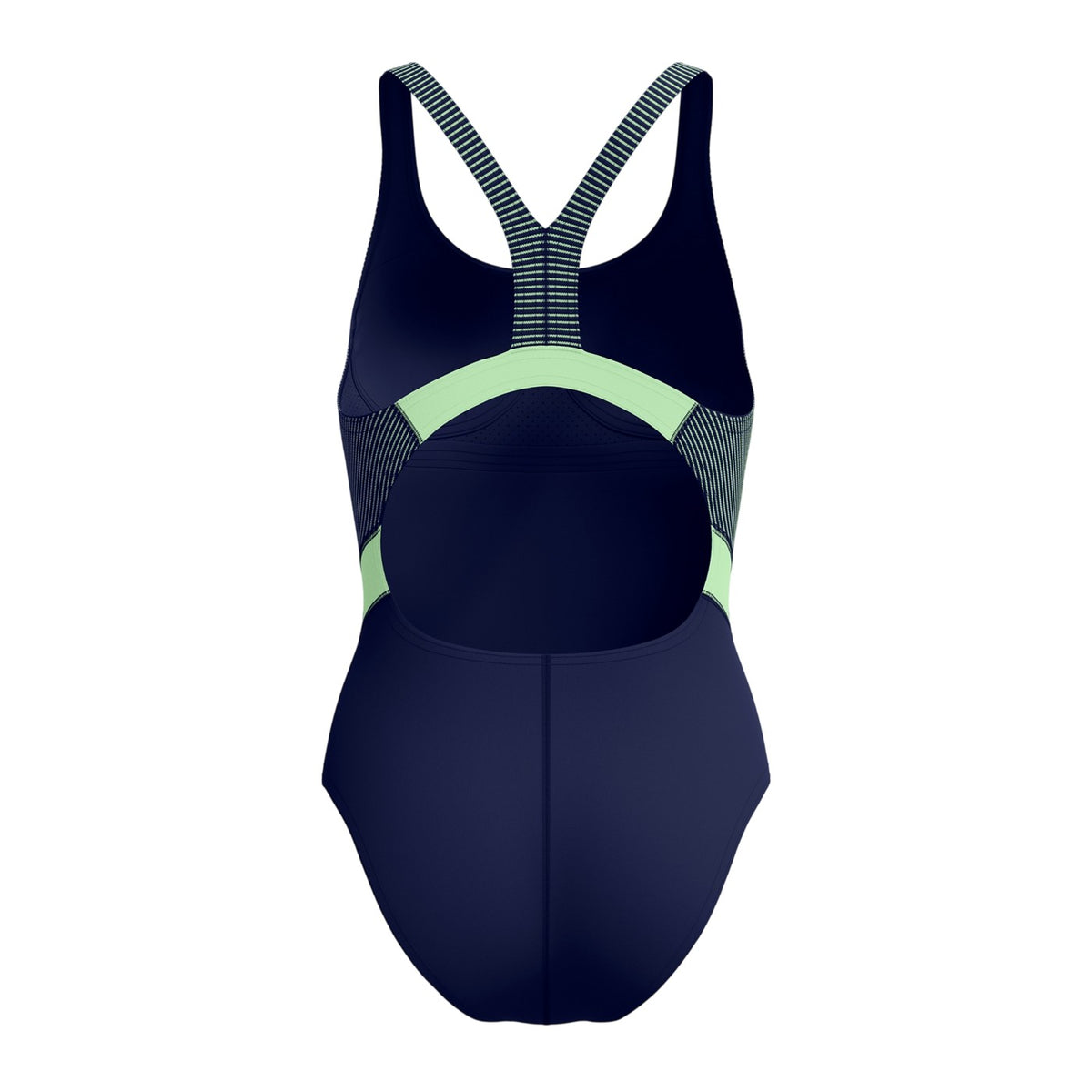 Navy - Back - Speedo Womens-Ladies Quantum Splice Ribbed One Piece Swimsuit
