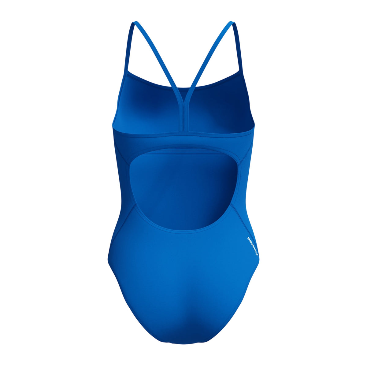 Blue - Back - Speedo Womens-Ladies Logo Endurance+ Thin Strap One Piece Swimsuit