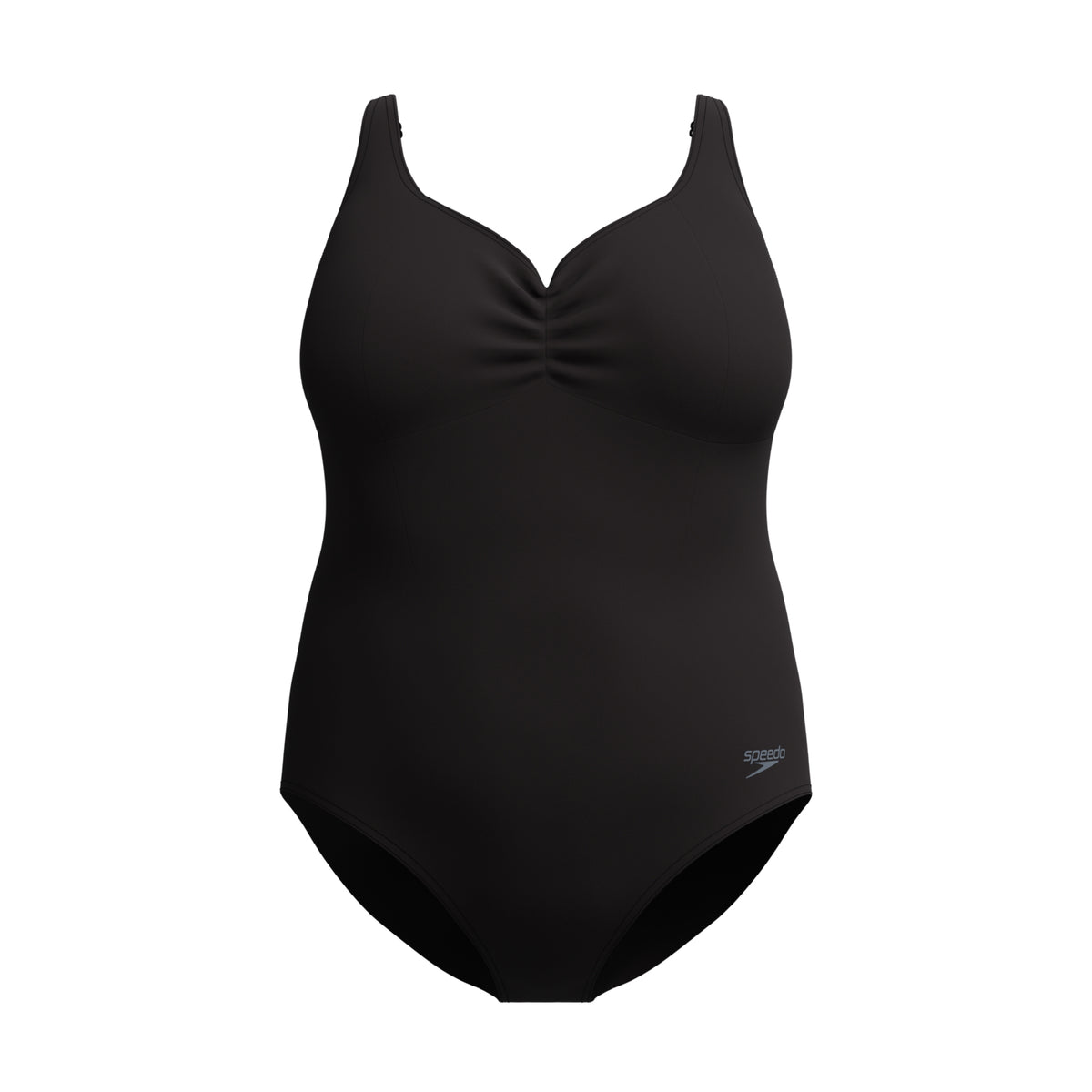 Black - Front - Speedo Womens-Ladies Shaping AquaNite Plus One Piece Swimsuit