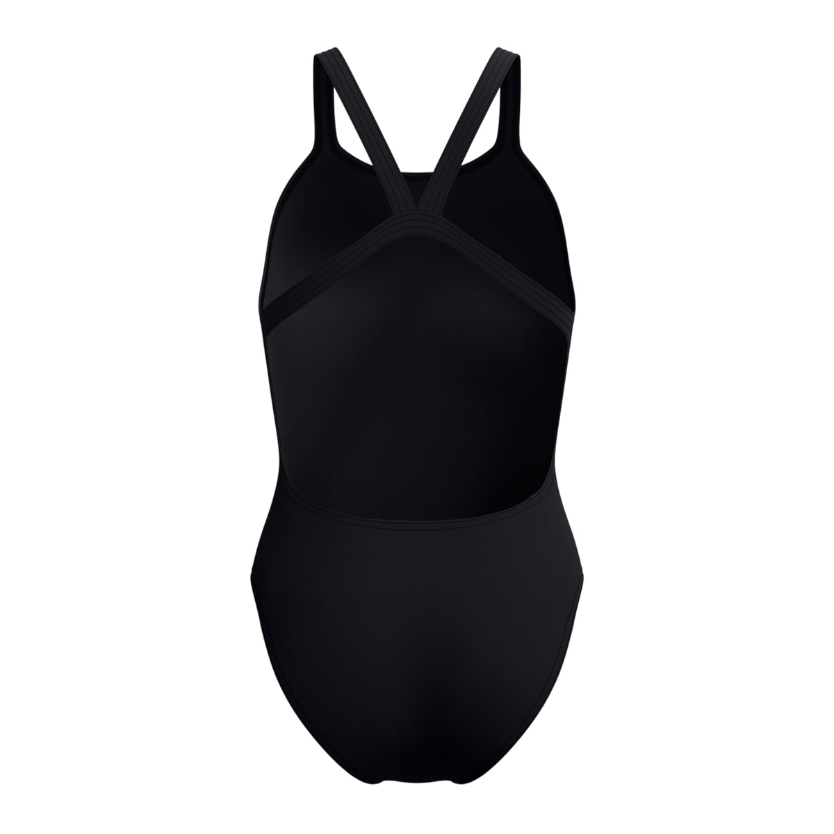 Black - Back - Speedo Womens-Ladies Solid Leaderback One Piece Swimsuit