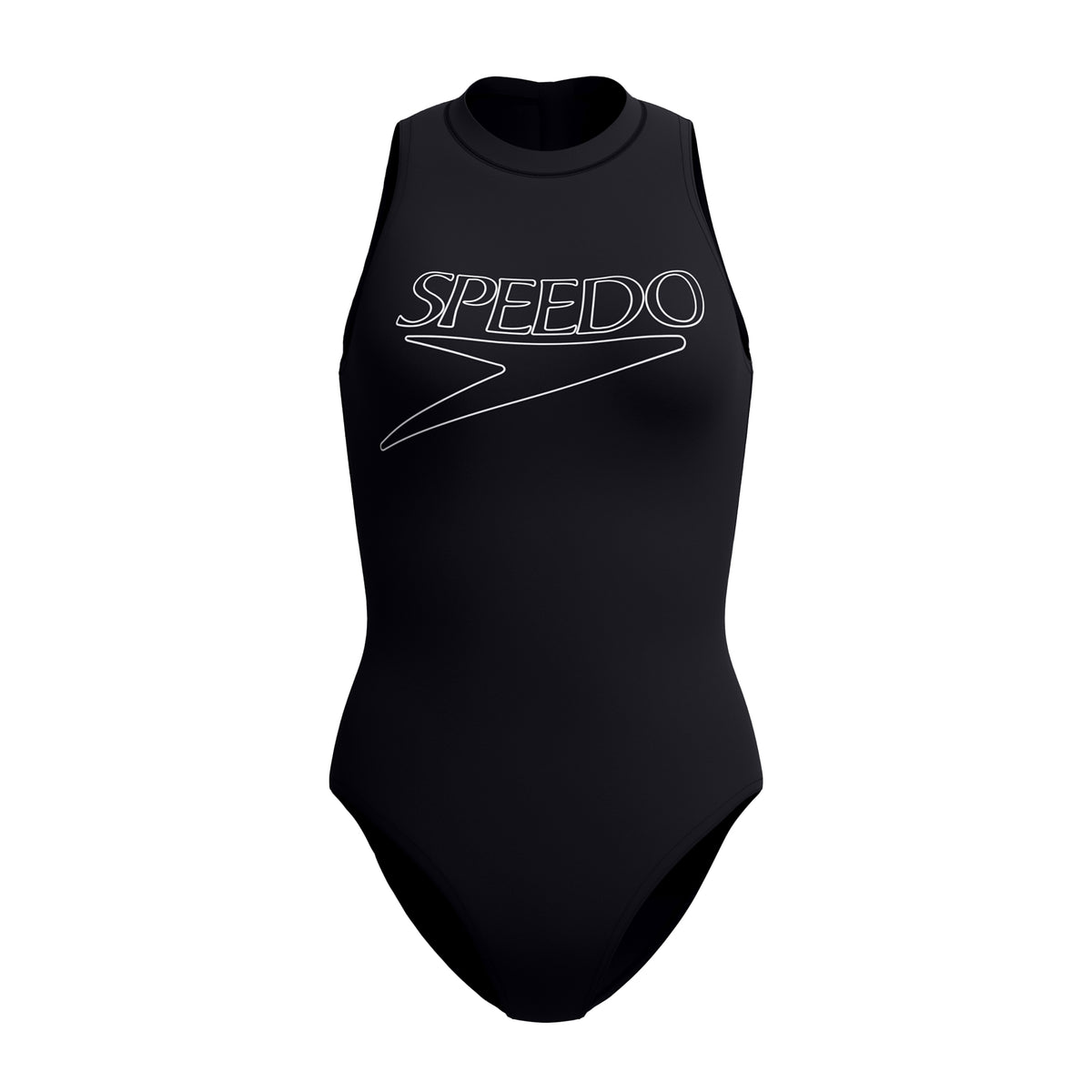 Black - Front - Speedo Womens-Ladies Hydrasuit Logo Endurance+ One Piece Swimsuit