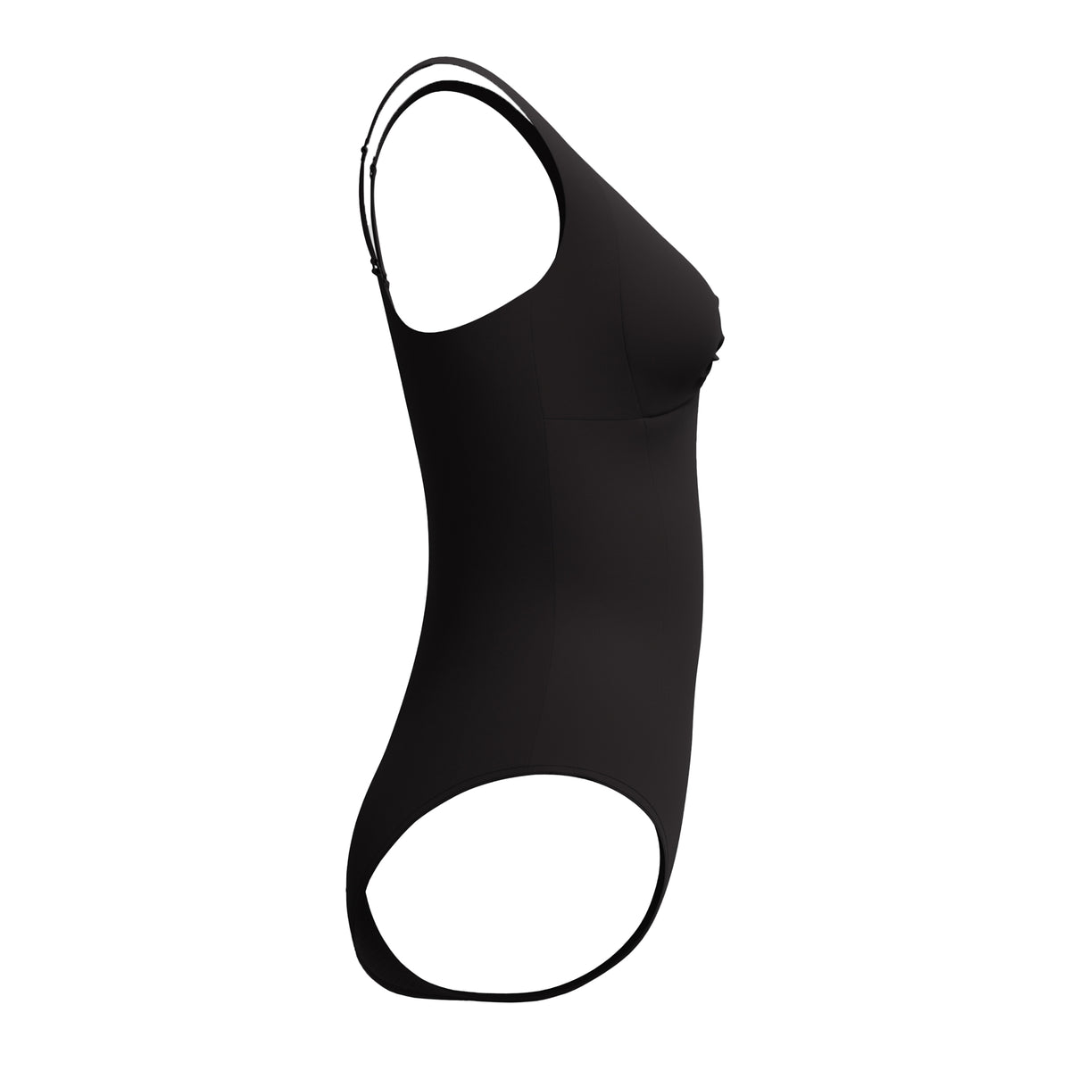 Black - Side - Speedo Womens-Ladies Twist Knot Shaping One Piece Swimsuit