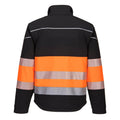 Black-Orange - Back - Portwest Mens PW3 Hi-Vis 3 Layer Class 1 Soft Shell Jacket
