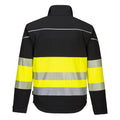 Black-Yellow - Back - Portwest Mens PW3 Hi-Vis 3 Layer Class 1 Soft Shell Jacket