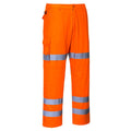 Orange - Front - Portwest Mens Triple Band Hi-Vis Work Trousers