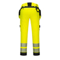 Yellow-Black - Back - Portwest Mens DX4 Hi-Vis Detachable Holster Pocket Trousers
