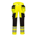 Yellow-Black - Front - Portwest Mens DX4 Hi-Vis Detachable Holster Pocket Trousers