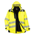 Yellow-Black - Front - Portwest Mens PW3 3 In 1 Hi-Vis Jacket