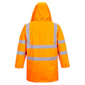 Orange - Back - Portwest Mens Hi-Vis 7 In 1 Safety Traffic Jacket