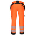 Orange-Black - Back - Portwest Mens DX4 Hi-Vis Detachable Holster Pocket Rail Trousers