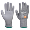 Grey - Front - Portwest Unisex Adult MR Cut PU Palm Grip Gloves