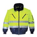 Yellow-Navy - Front - Portwest Mens PJ50 Hi-Vis 3 In 1 Jacket