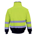 Yellow-Navy - Back - Portwest Mens PJ50 Hi-Vis 3 In 1 Jacket