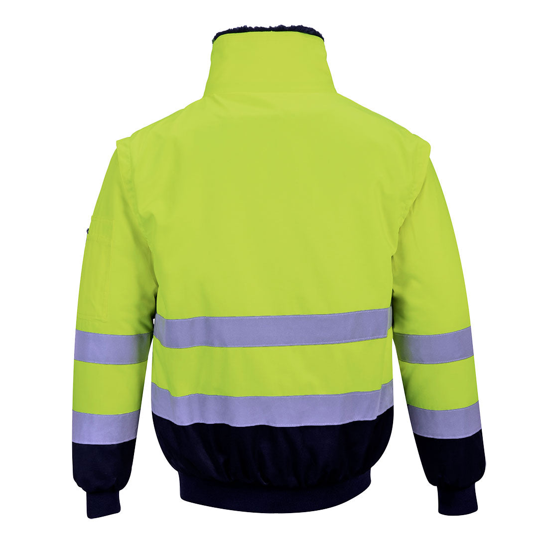 Yellow-Navy - Back - Portwest Mens PJ50 Hi-Vis 3 In 1 Jacket