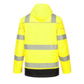 Yellow-Black - Back - Portwest Mens PW3 5 In 1 Hi-Vis Jacket