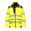 Yellow-Black - Front - Portwest Mens PW3 5 In 1 Hi-Vis Jacket