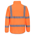 Orange - Back - Portwest Mens Eco Friendly Hi-Vis Safety Fleece Jacket