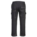 Black - Back - Portwest Mens Piped Reflective Trousers