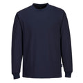 Navy - Front - Portwest Mens Anti-Static Long-Sleeved T-Shirt
