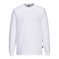 White - Front - Portwest Mens Anti-Static Long-Sleeved T-Shirt