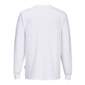White - Back - Portwest Mens Anti-Static Long-Sleeved T-Shirt