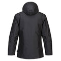 Black-Zoom Grey - Back - Portwest Mens PW2 Winter Jacket