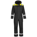 Black-Yellow - Front - Portwest Unisex Adult PW3 Winter Overalls