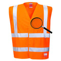 Orange - Front - Portwest Mens Flame Resistant Anti-Static Safety Hi-Vis Vest