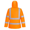 Orange - Back - Portwest Mens Hi-Vis Winter Jacket
