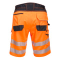 Orange-Black - Back - Portwest Mens PW3 Contrast Panel Hi-Vis Shorts