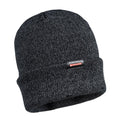 Black - Front - Portwest Knitted Reflective Beanie