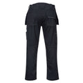 Black - Back - Portwest Mens PW3 Cotton Holster Pocket Work Trousers