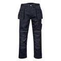 Black - Front - Portwest Mens PW3 Cotton Holster Pocket Work Trousers