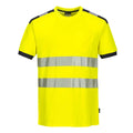 Yellow-Grey - Front - Portwest Mens PW3 Cotton Hi-Vis Comfort T-Shirt