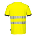 Yellow-Grey - Back - Portwest Mens PW3 Cotton Hi-Vis Comfort T-Shirt