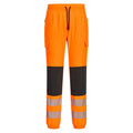 Orange-Black - Front - Portwest Mens KX3 Hi-Vis Flexible Safety Jogging Bottoms