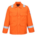 Orange - Front - Portwest Mens FR25 Bizflame Plus Jacket